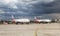 Aircraft of Rossiya Airlines on the airfield of Vnukovo Airport, Moscow