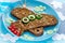 Aircraft sandwich - creative idea for kids lunch