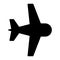 Aircraft solid icon. Plane vector illustration isolated on white. Airplane glyph style design, designed for web and app