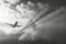 Aircraft Spraying Chemtrails: Atmospheric Phenomenon