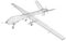 Aircraft unmanned Predator military drone. Vector created of 3d, Wire-frame.