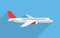 Aircraft vector flat illustrations