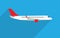 Aircraft vector flat illustrations