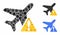 Aircraft warning Mosaic Icon of Circle Dots