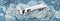 aircraft white aeroplane plane concept blue fly flight air business background. Generative AI.