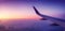 Aircraft wind on the sunrise sky background. Composition of aircraft. Air transport. Travel by airplane.