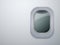 Aircraft window. Plane porthole isolated with place for your text. Vector.