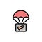 Airdrop icon. Simple color with outline vector elements of video game icons for ui and ux, website or mobile application