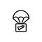 Airdrop icon. Simple line, outline vector elements of video game icons for ui and ux, website or mobile application