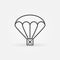 Airdrop vector thin line concept icon