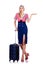 Airhostess with luggage