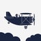 Airlane illustration, airplane icon, Aircraft in the sky. vector