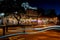 Airlie Beach, Queensland, Australia - Restaurant along the main street illuminated at night