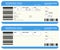 Airline boarding pass tickets