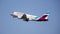 Airline Eurowings Airlines plane take off from the runway at Barcelona El Prat airport. Board number D-ABGP