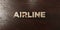 Airline - grungy wooden headline on Maple - 3D rendered royalty free stock image