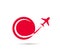 Airline Plane Flight Path icon.
