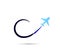 Airline Plane Flight Path icon.