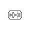 Airline ticket outline icon