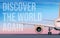 Airliner on a airfield vector illustration 02