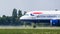 Airliner by British Airways close-up view