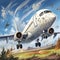 Airliner Chaos: Explosive Wildlife And Irony In 2d Game Art