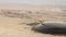 Airliner Crossing a Desert in a Dust Storm