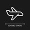 Airliner pixel perfect white linear ui icon for dark theme