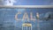 Airliner reflecting in the windows of airport terminal with CALI text. 3d rendering