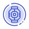 Airlock, Capsule, Component, Module, Pod Blue Dotted Line Line Icon