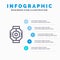 Airlock, Capsule, Component, Module, Pod Line icon with 5 steps presentation infographics Background