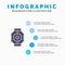 Airlock, Capsule, Component, Module, Pod Solid Icon Infographics 5 Steps Presentation Background