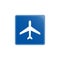 Airoport icon. Element of road signs icon for mobile concept and web apps. Colored Airoport icon can be used for web and mobile. P