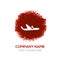 Airplane accident icon - Red WaterColor Circle Splash