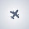 Airplane, aeroplane and airport, vector best flat icon