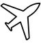 airplane, aeroplane Isolated Line Vector Icon that can be easily modified or edited.