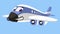 Airplane cartoon airliner