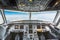 Airplane cockpit inside