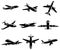 Airplane collection. Vector