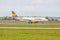 Airplane from Condor before take off, airport Stuttgart, Germany