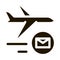 Airplane Delivery Postal Transportation Company Icon Vector Illustration