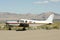 Airplane at Desert Airstrip