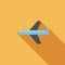 Airplane flat icon with long shadow