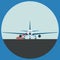 Airplane flat vector illustration