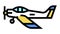 airplane flight school color icon animation