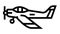 airplane flight school line icon animation