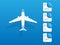 Airplane flights information vertical timeline infographics