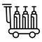 Airplane food cart icon outline vector. Plane flight