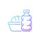 Airplane food gradient linear vector icon