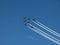 Airplane formation in the sky